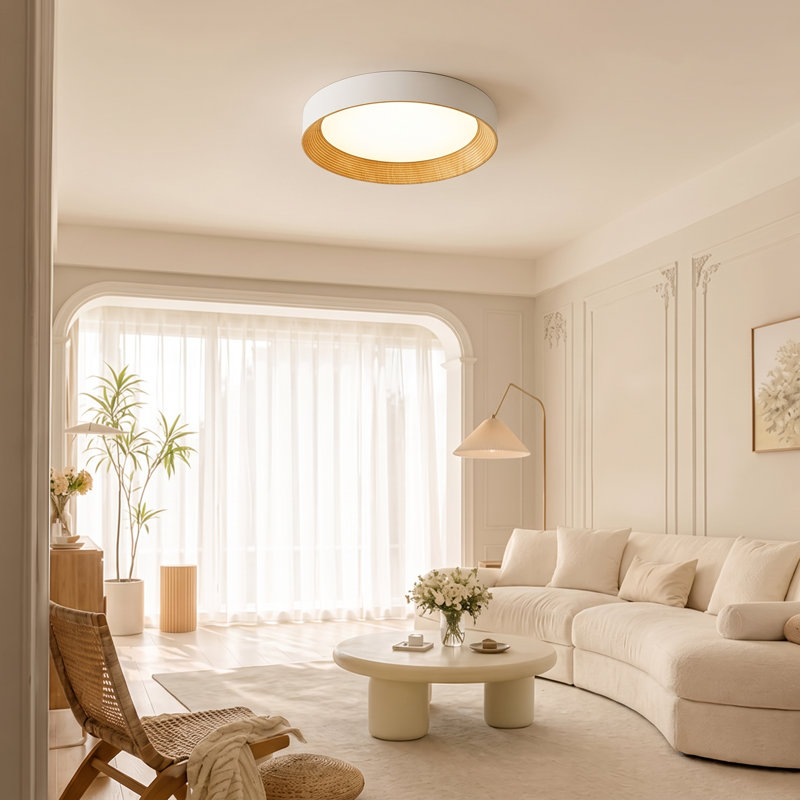 Plafonnier encastré à DEL intégré, H 3,93 po x l 17,71 po x P 17,71 po