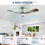 Ventilateur de plafond moderne avec lumière et télécommande-129973605