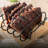 Nexgrill BBQ Rib Rack, Non-Stick Smoker Accessory for Outdoor Grilling & Cooking, Holds Up to 4 Racks of Ribs, Built-In Handles, Compatible with Grills, Smokers, and Ovens, Black - 530-0026