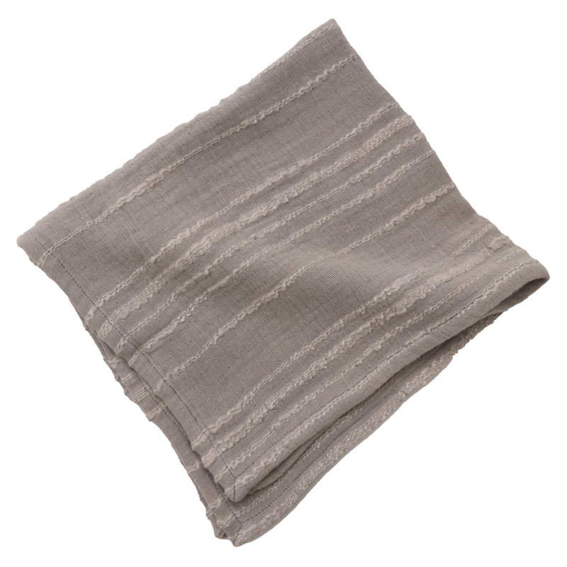 Kenwood 100% Cotton Square Napkins, Gray