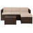 Lavish Home 3PC Outdoor Sectional Sofa Set Brown