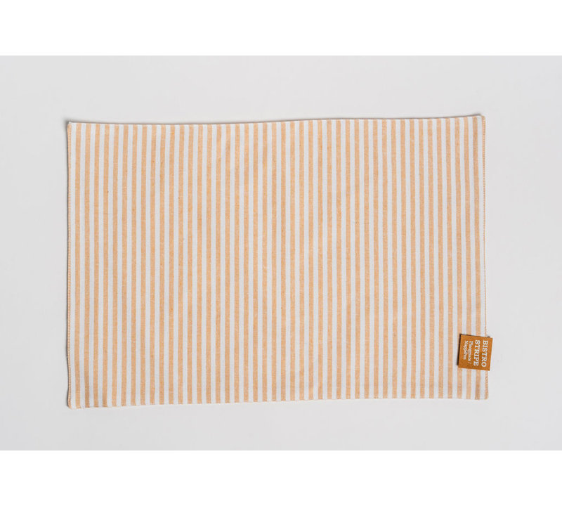 Ensemble de 4 napperons en coton Bistro et chemin de table lavable résistant à la chaleur, 13 x 19, LINEN