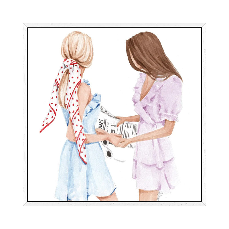 Friends by Style Of Brush - Gallery-Wrapped Canvas Giclée on Canvas, White Framed, 66.04 cm H x 66.04 cm W
