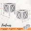 Ensemble de 2 pots à fleurs en bois et métal galvanisé Autumn Alley Farmhouse-88626110