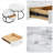 Round Nesting Coffee Table Set Of 2, Modern Side End Tables With Marble Pattern And Metal Frame, Modern Coffee Table With Hidden Compartment For Living Room, Apartment, Office-109723233