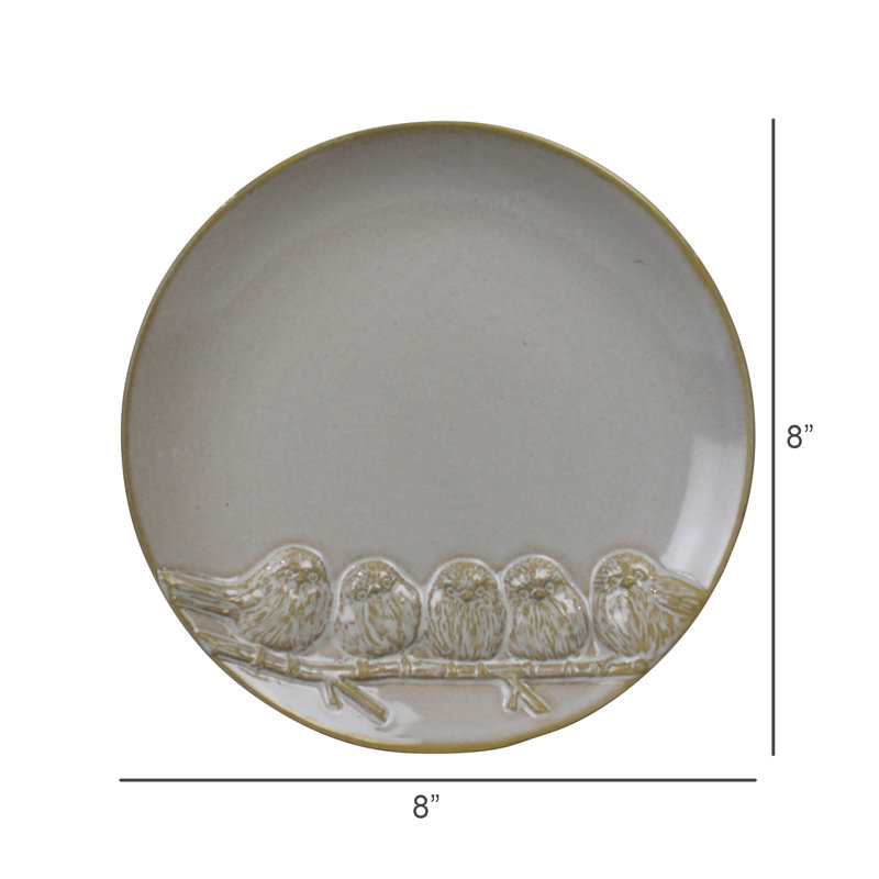 Tray With 5 Birds, Ceramic