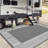 Waterproof Reversible Outdoor Area Rug 8*10ft - Lightweight Plastic Straw Mat - UV Resistant, Easy Clean - Modern Grey and White - Perfect for Garden, Deck, Porch-590717947-590717925
