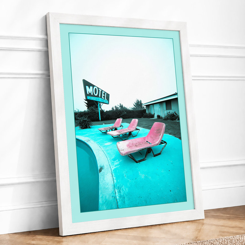 Abandoned Motel Pool Retro - Print, A3 - 42.0 x 29.7 cm, White