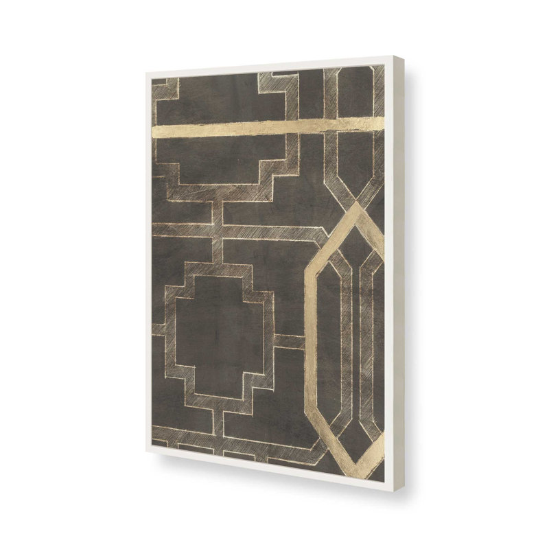 «Trellis Pattern I» par Ethan Harper, reproduction d'art sur toile, Impression sur cadre ouvert sans papier mat, Blanc
