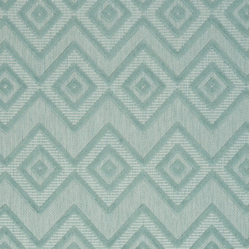 Tapis d'intérieur / extérieur 5 pi x 7 pi argyle turquoise et sarcelle