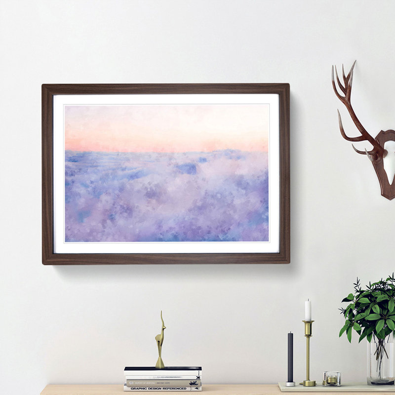 Upon the Clouds - Framed Print, 33cm H x 45cm W x 2cm D, Walnut Framed