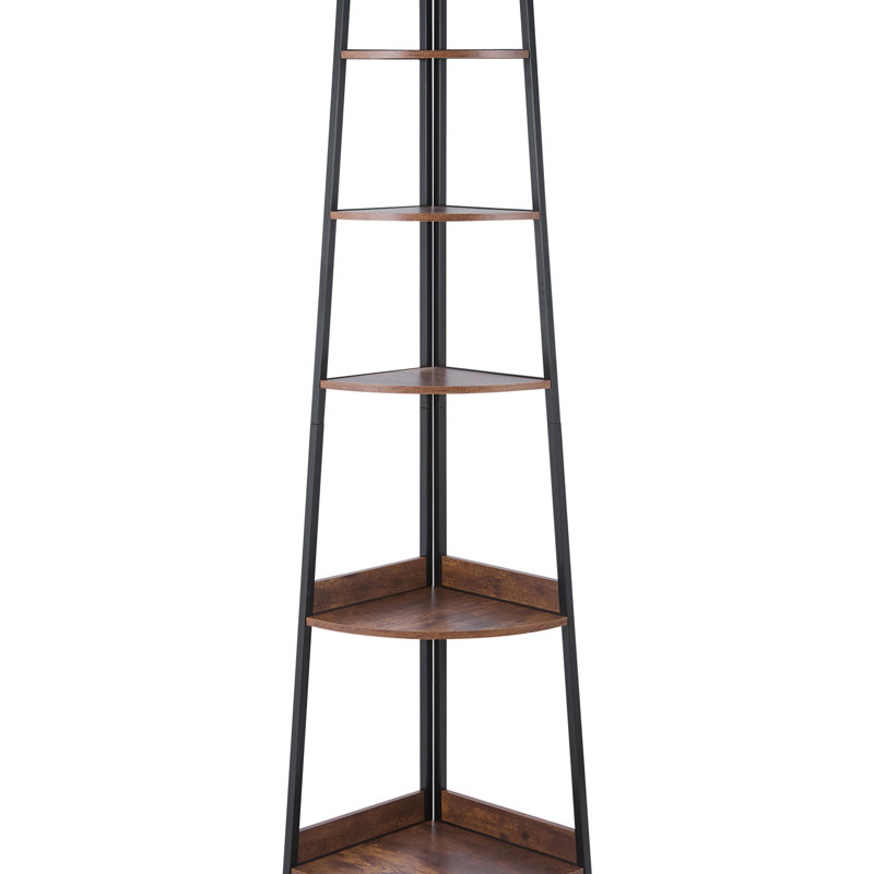 Grande tablette d'angle avec 5 pour ranger et exposer des livres, des œuvres d'art et des écouteurs décoratifs à grande capacité