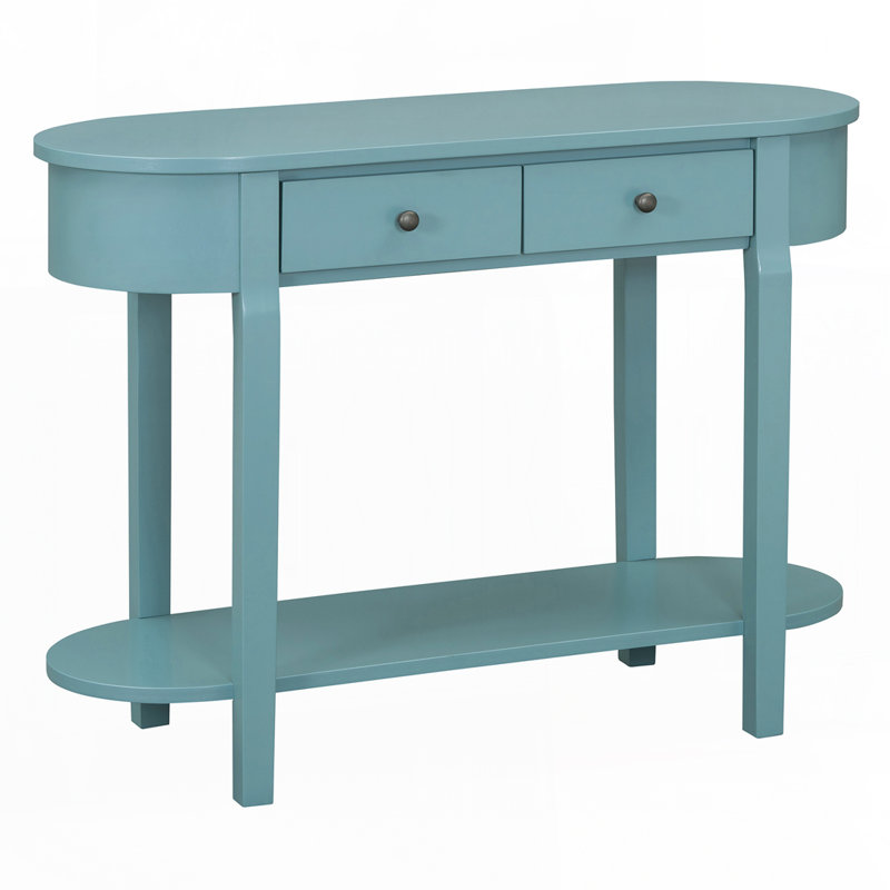 Commode de rangement avec 2 tiroirs, Vert turquoise