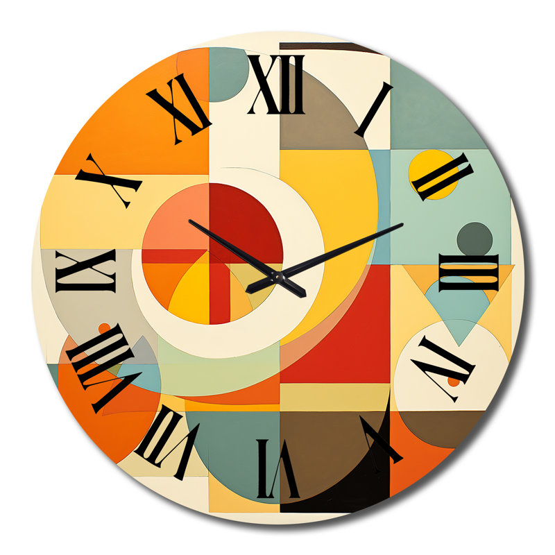 Horloge murale Syncronicities Midcentury Elegant Retro Art V, Grand