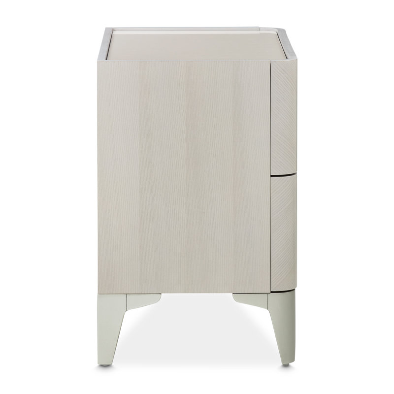 Penthouse 2-Drawer Nightstand - Ash Gray
