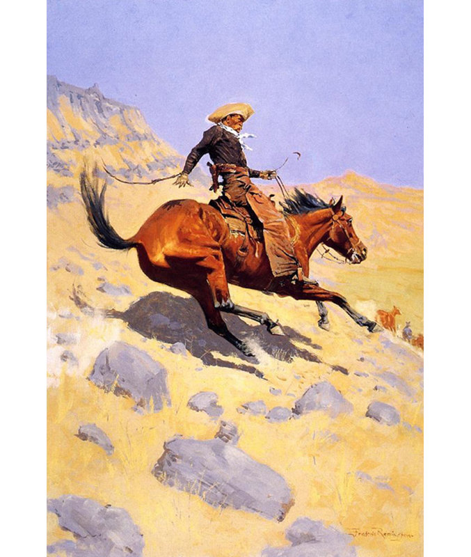 The Cowboy, H 18 po x l 12 po
