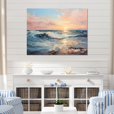 Ocean Pink Serenade Pastoral I - Landscapes Canvas Prints