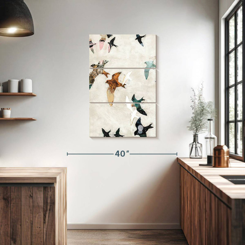 Brampt Abstract Birds I, 38" H x 24" W