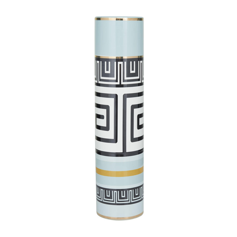 Vase en céramique bleu sarcelle, H 20,9 po x l 5,1 po x P 5,1 po