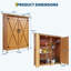 Armoire de rangement en bois pour l'extérieur avec 2 tablettes et portes verrouillables