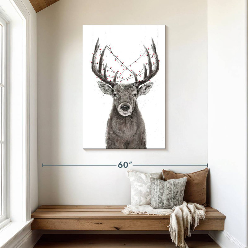 Xmas Deer, 45" H x 30" W