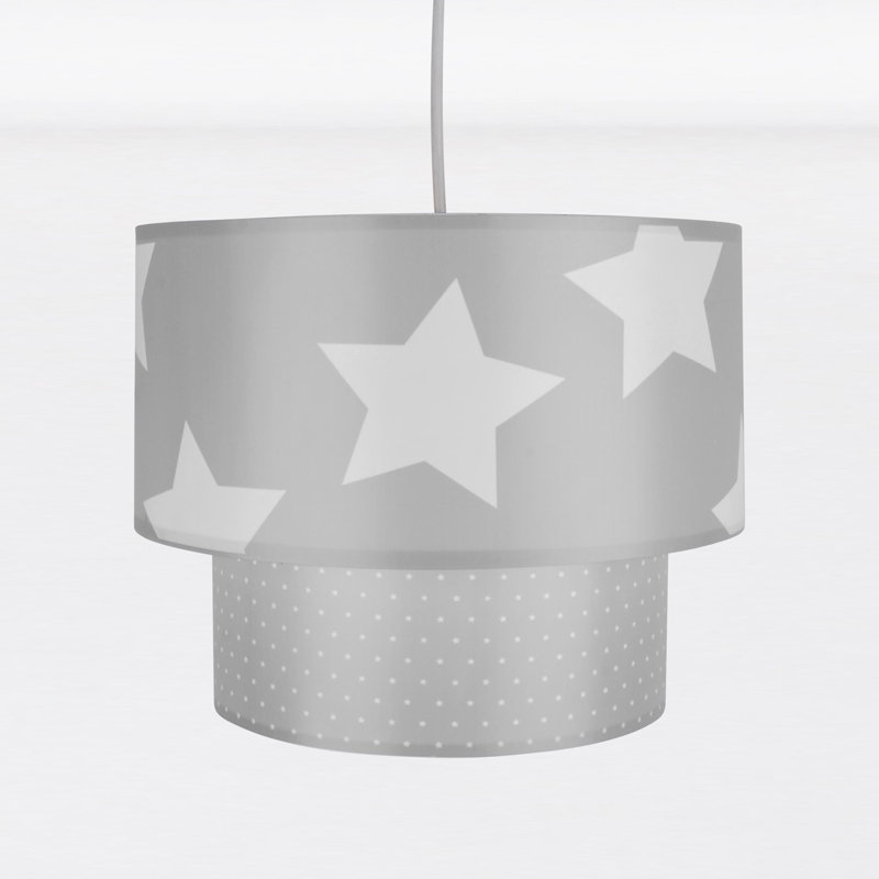 29.5cm H Plastic Drum Pendant Shade ( Uno ), Grey