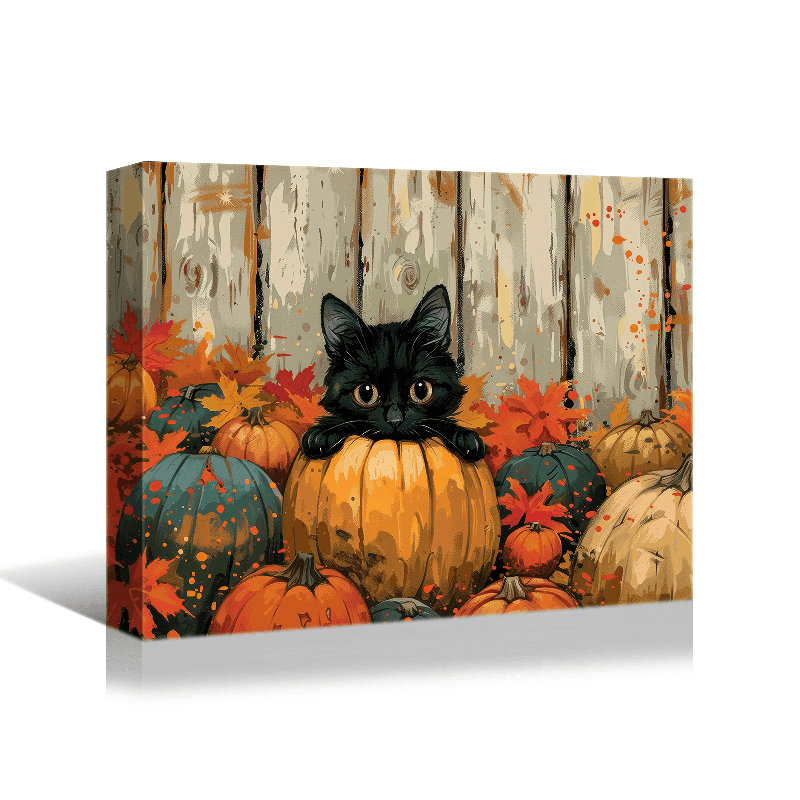 Art mural d'Halloween sur toile, H 12 po x l 18 po
