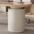 Curved desk for writing in cream simple for home