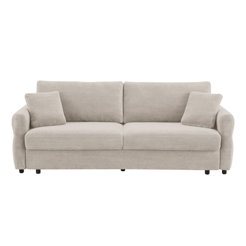 Haran Fabric Pull-Out Sleeper With Storage
