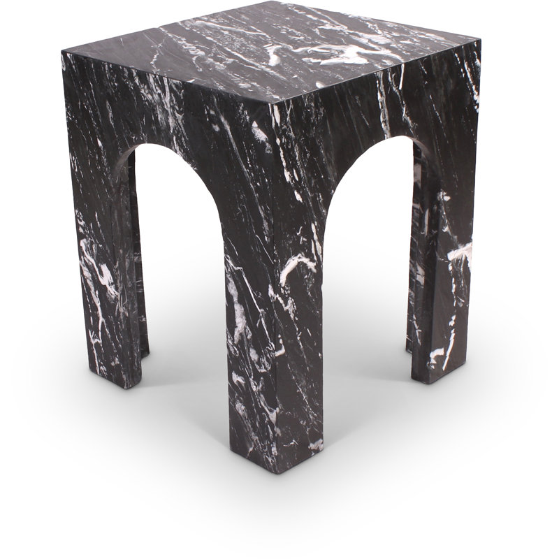 Table de bout en marbre Palermo, Noir, noir, noir, noir