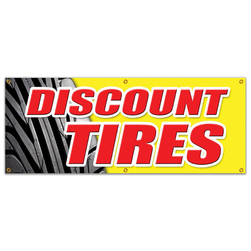 SignMission Discount Tires Banner Sign | Wayfair