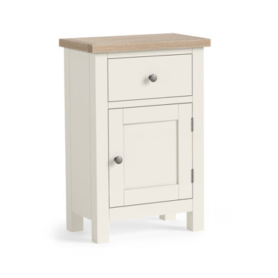 Achicam Heysham Ivory Side Table with Storage 