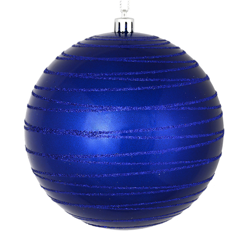 Ornement boule de bonbon, Bleu de cobalt