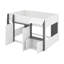 Lit mezzanine double avec rangement, porte et fenêtre, structure de lit en bois avec rangement-581308161