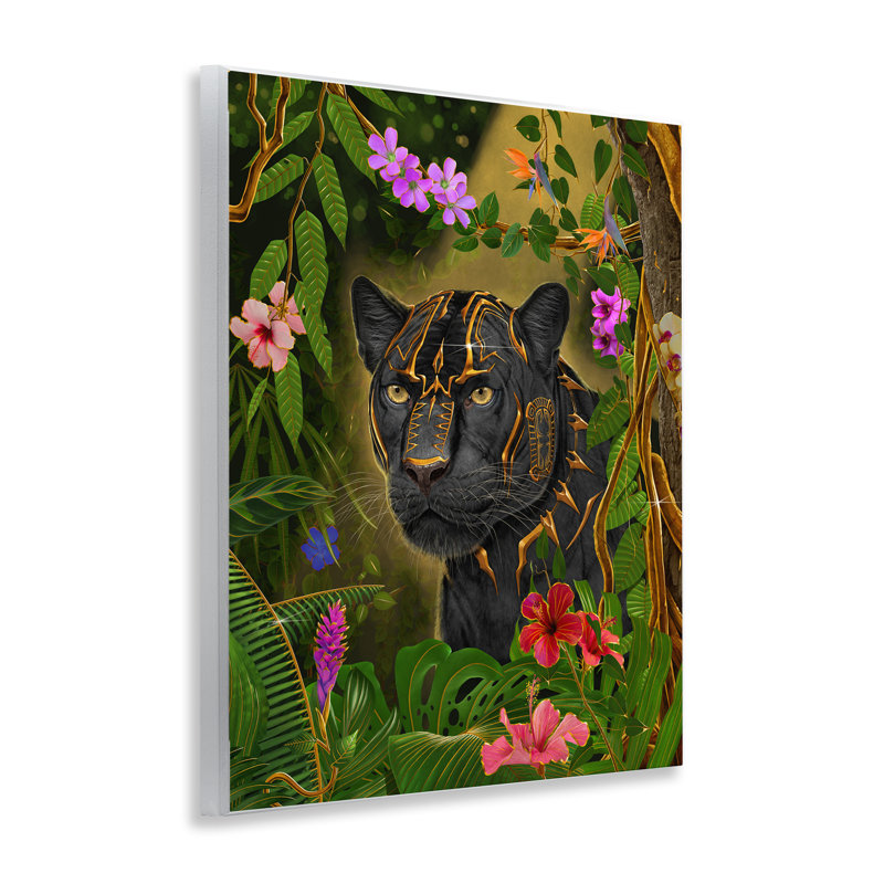 Plaque murale majestueuse Golden Panther, design par Vincent Hie