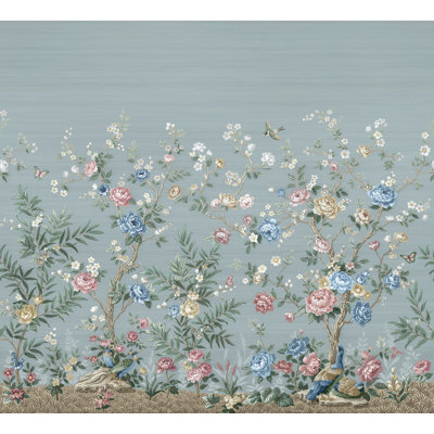 Non-Pasted Floral Wall Mural