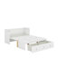 Lit escamotable double avec port USB et tiroir-322599324