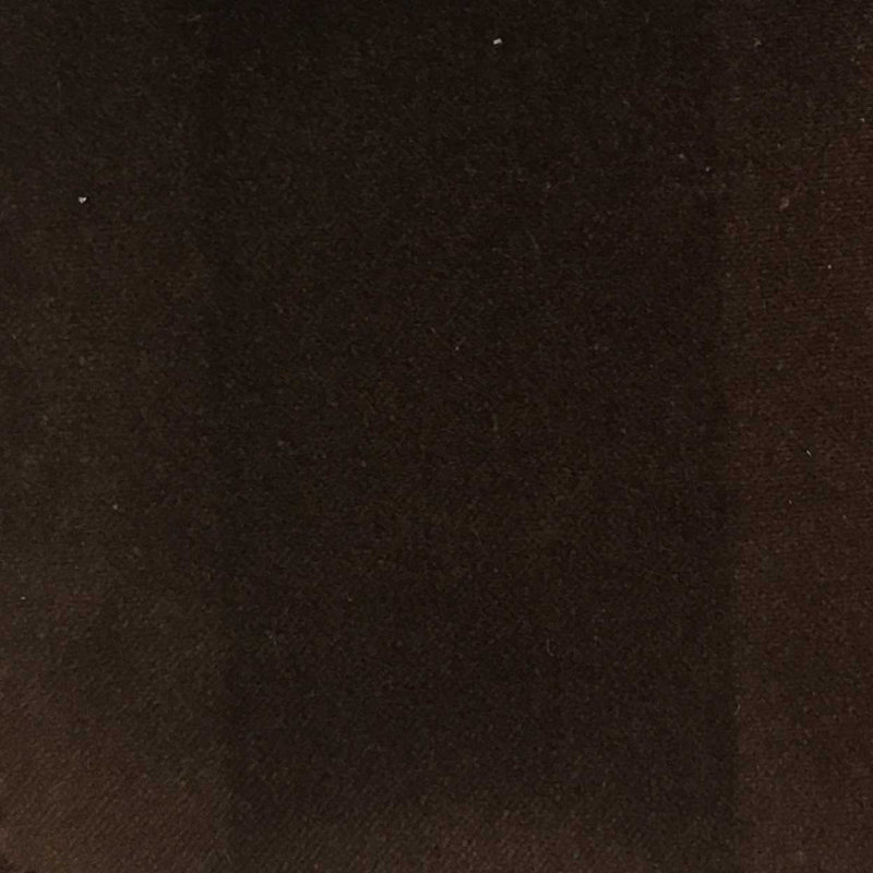 Bowie-Regal Cotton Plain Velvet Upholstery Fabric, Chocolate