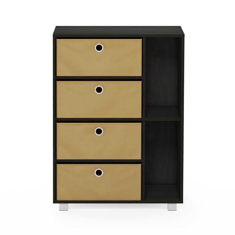 Hayley Accent Chest, Espresso/Brown Bins