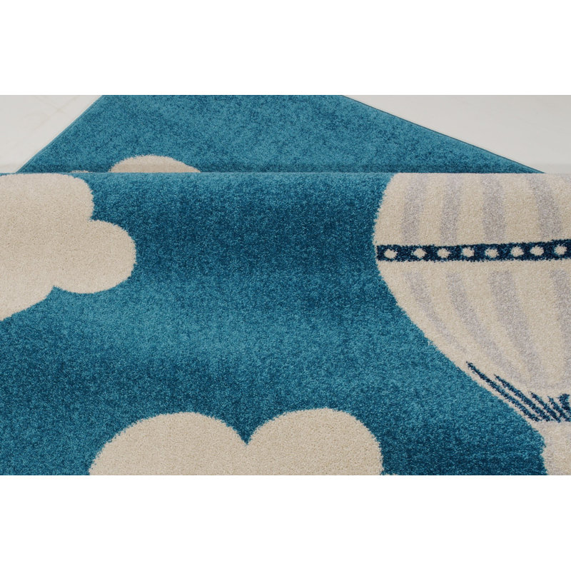 Tapis bleu Hollinger, Rectangle 5 pi 3 po x 7 pi 3 po
