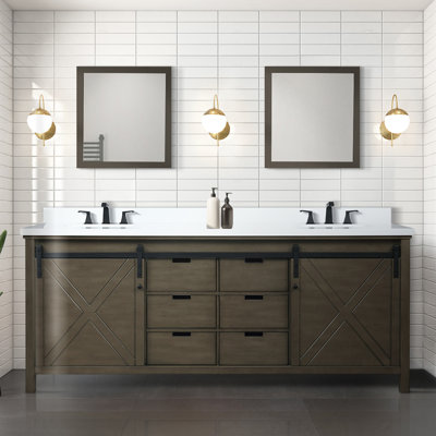 Ketchum 48 in W x 22 in D Single Bath Vanity, Quartz Top and 44 in Mirror