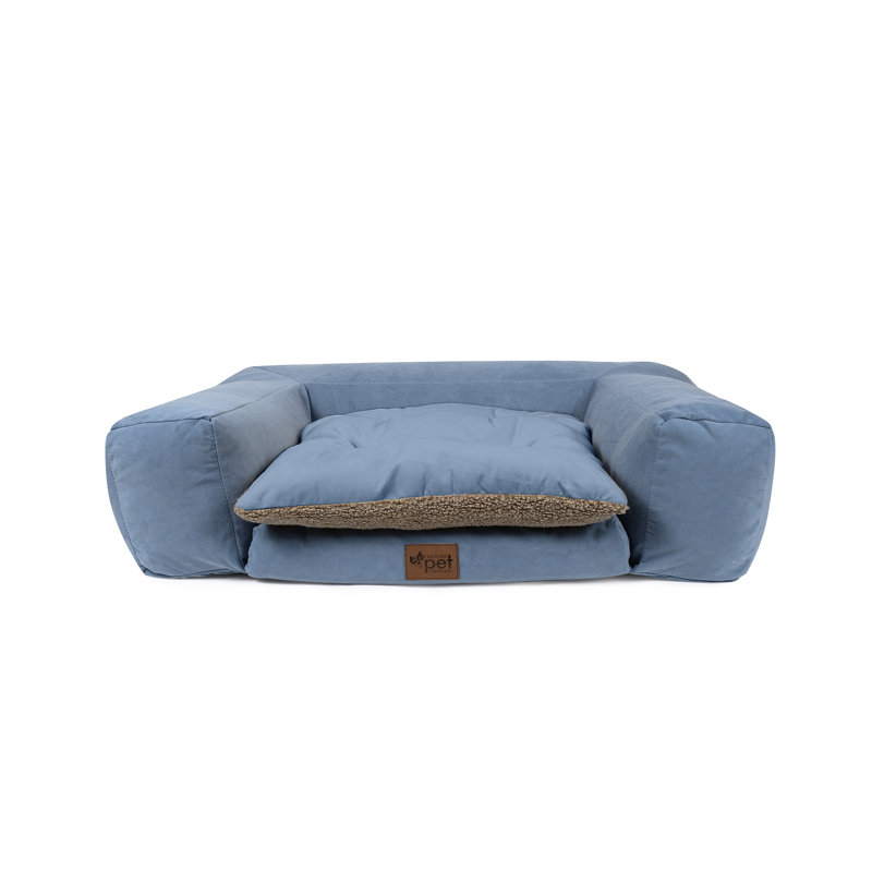 Large Rectangle Pet Couch, Brown, Bleu, Petit (l 47 po x P 32 po x H 9 po)