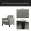 Fauteuil d'appoint en velours capitonné-504606403