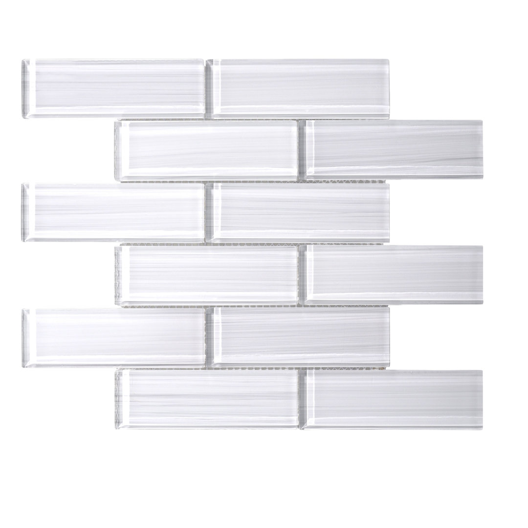 Premium Hand Painted 2" x 6" Glass Mosaic Subway Tile WS Tiles® 