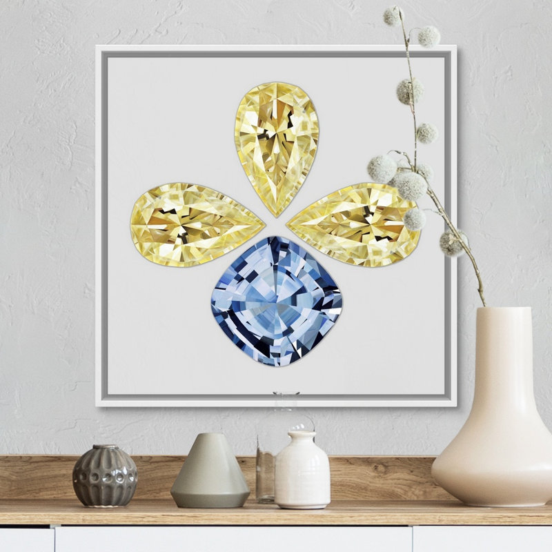 Impression sur toile, Cadre flottant blanc, H 18 po x l 18 po x P 1,75 po