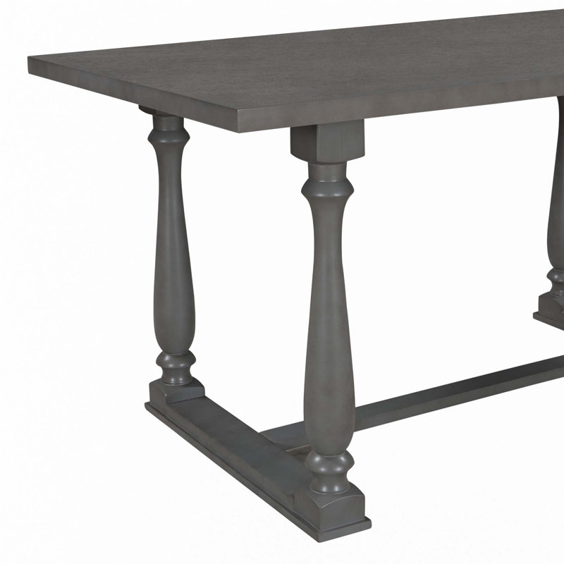 Ensemble 6 pièces de table et chaises de salle à manger, Gris