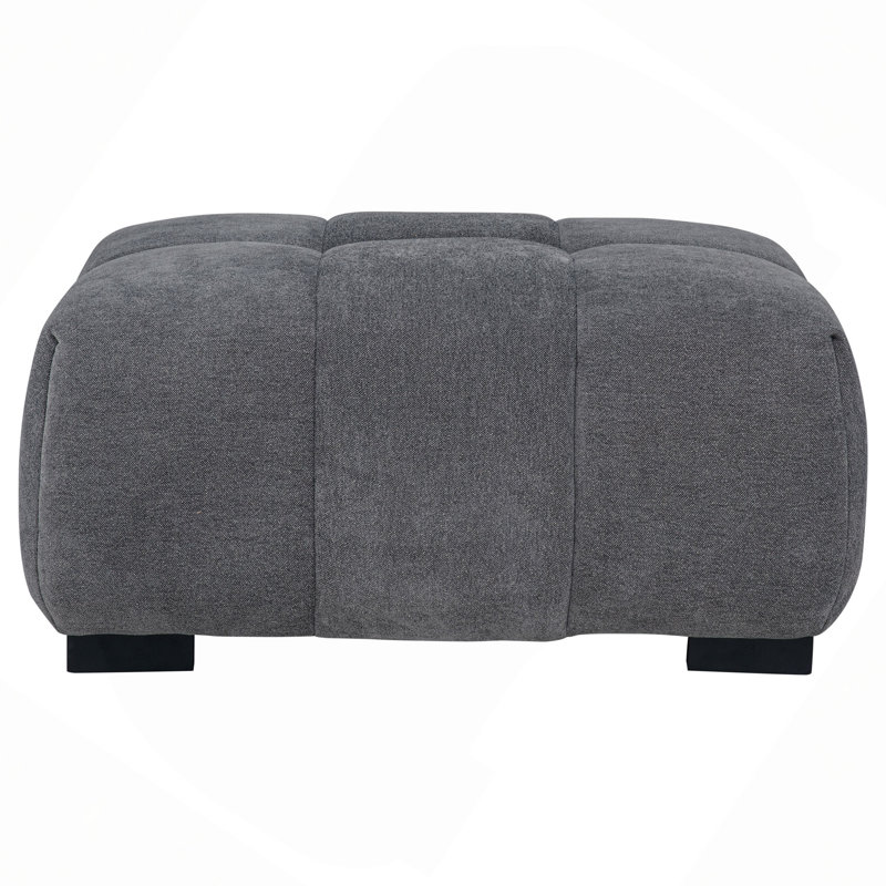 Plather Upholstered Rectangular Ottoman