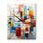 Geometric Abstraction Composition III - Abstract Spirals Wall Clock-99632773