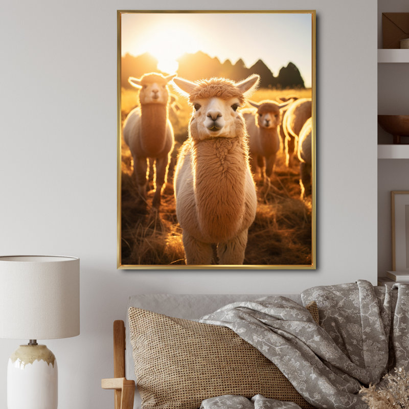 «Alcapas Pastoral Harmony», reproduction sur toile, H 20 po x l 12 po, Cadre flottant doré