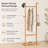  Modern Rubber Wood Garment Rack for Small Space Storage